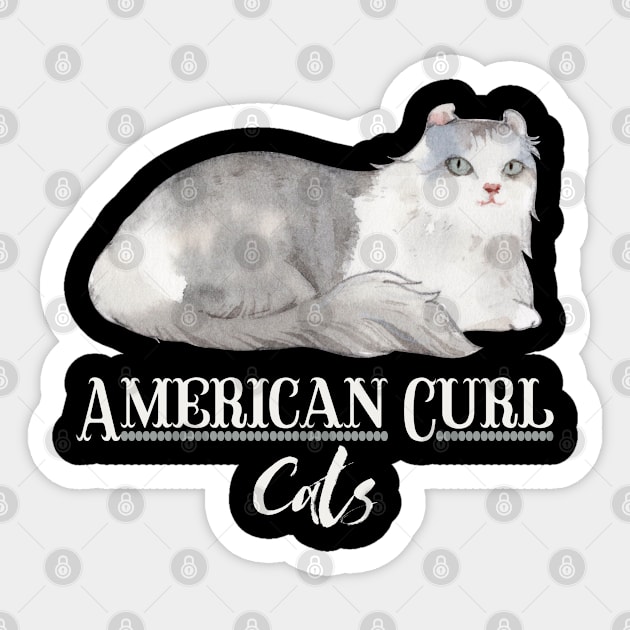 American curl cats Sticker by artsytee